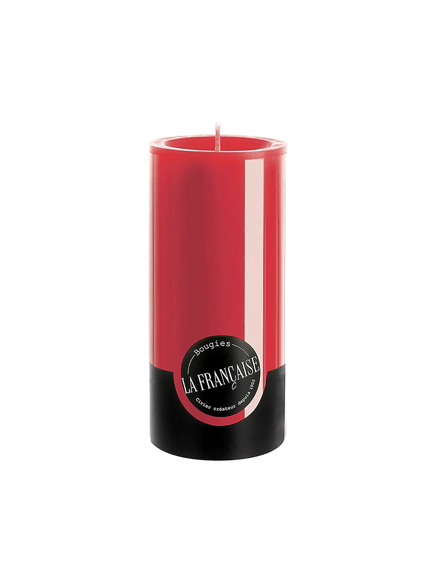 BOUGIES LA FRANCAISE | Stumpenkerze COLORAMA 15x7cm noir | rot